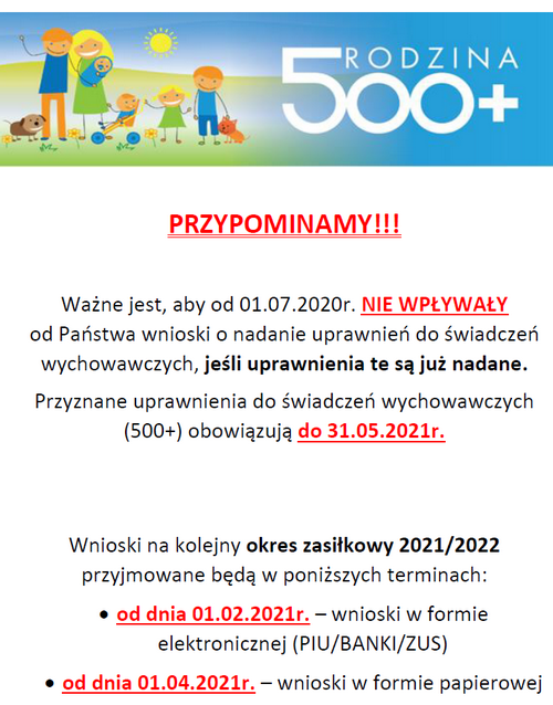 Przypominamy sw. wychowawcze