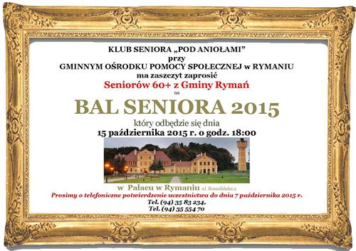 Bal Seniora 15.10.2015 plakat2 500