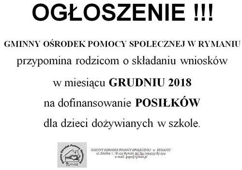 OGLOSZENIE 19 wnioski o posilki 12.2018 500